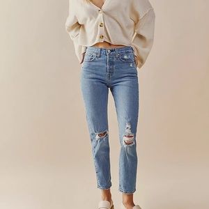 Levi ripped wedgie jeans